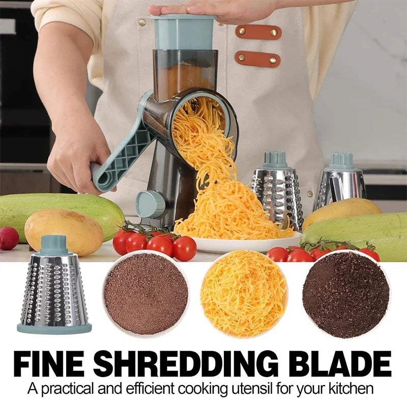 3-in-1 Rotary Slicer & Grater